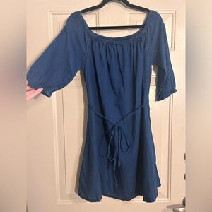 Madewell Navy Gathered Dress